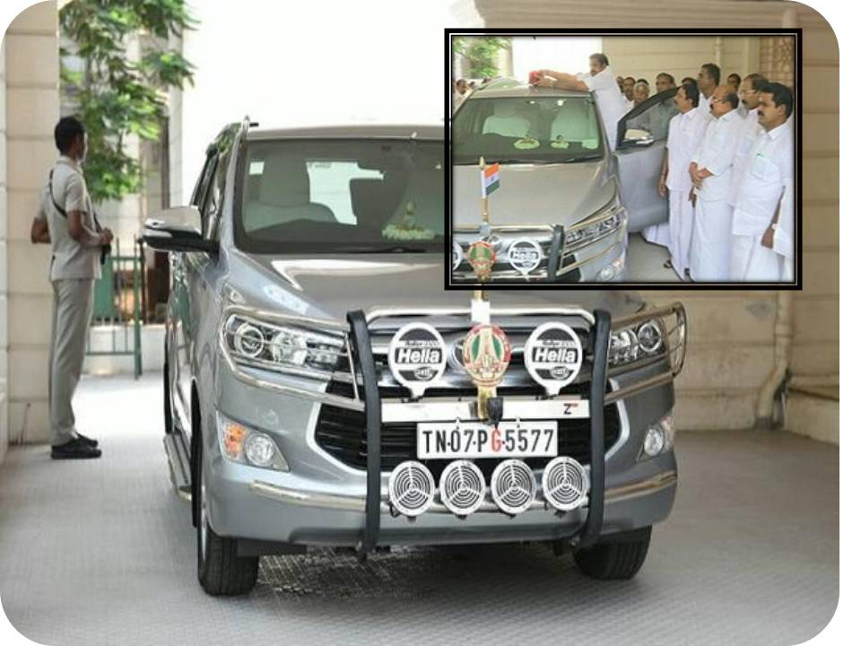 சிவப்பு விளக்கை  அகற்றிய முதல்வர் எடப்பாடி பழனிச்சாமி!