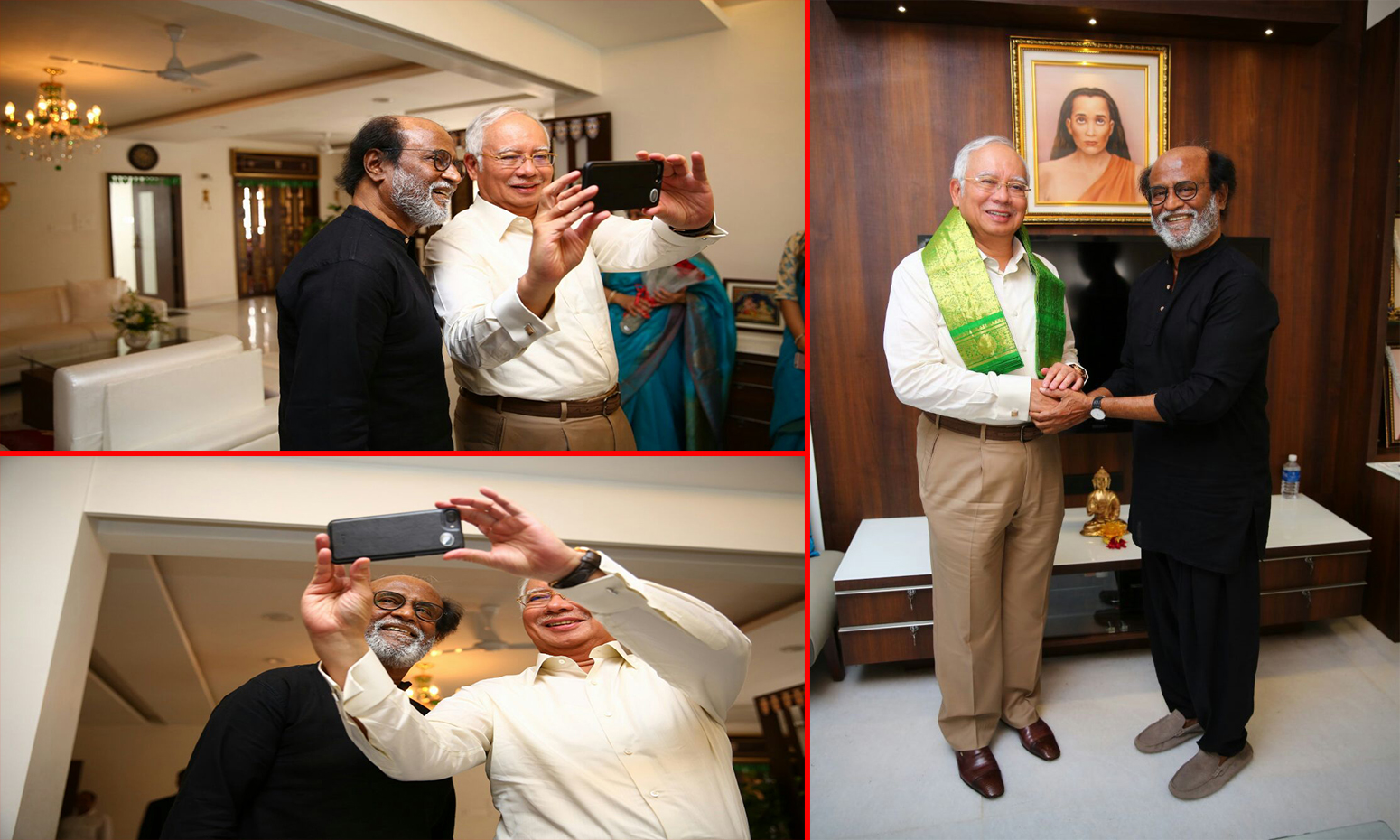 ரஜினியின் இல்லத்தில் மலேசிய பிரதமர் நஜிப் ரஜாக் !