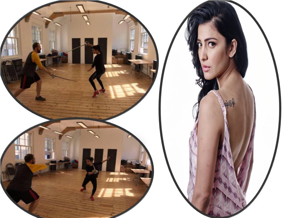 ஸ்ருதிஹாசன் இளவரசியாகும் பொருட்டு வாள் பயிற்சி!