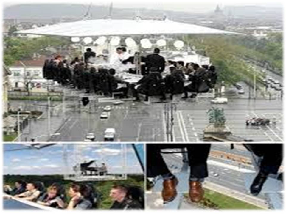 அந்தரத்தில் தொங்கியபடி உணவருந்தும் அசாதாரண உணவகம்!- வீடியோ