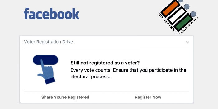 புதிய வாக்காளர்கள் பதிவு செய்து கொள்ள ஃபேஸ் புக்-கில் சிறப்பு ஏற்பாடு!