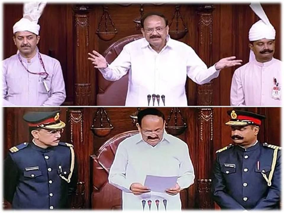 ராஜ்யசபாவில், ‘மார்ஷல்’களுக்கான சீருடை மாற்றம் திரும்ப பெறப்பட்டதாக தகவல்!