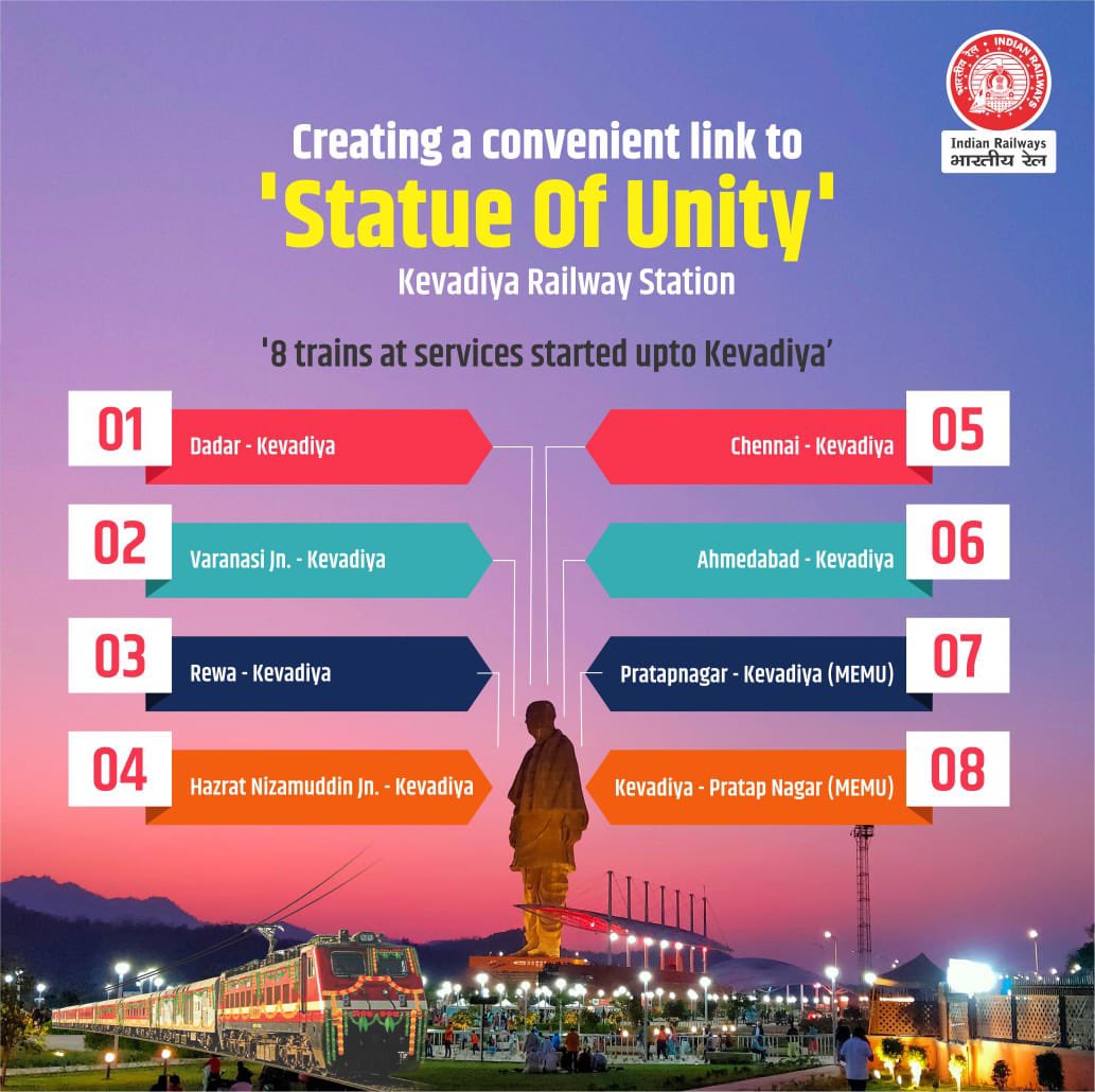 சென்னையில் இருந்து  குஜராத்தின் கெவாதியாவிற்கு புதிய ரயில் சேவை!- வீடியோ!
