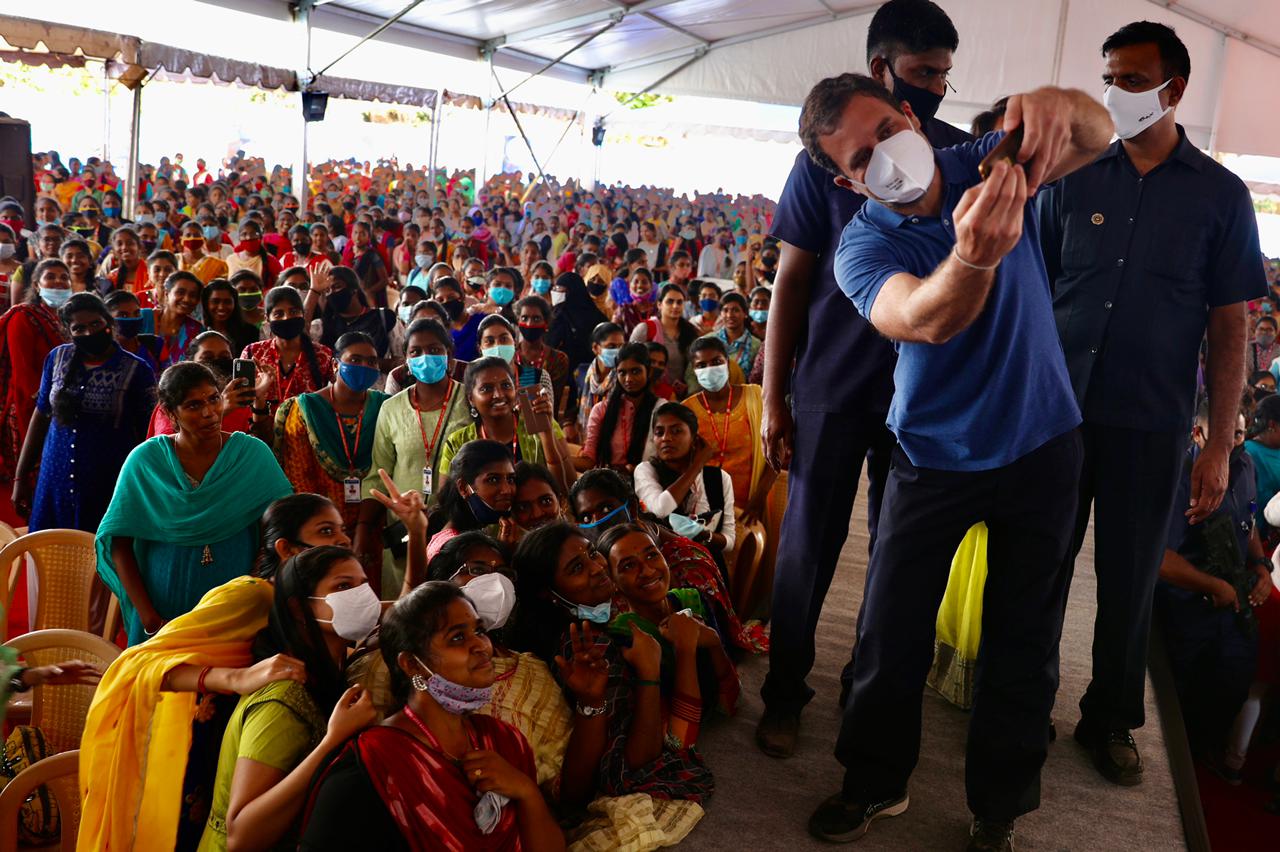 அண்ணா -வென்று அழையுங்கள் – கல்லூரி மாணவிகளிடம் ராகுல் பேச்சு – வீடியோ!