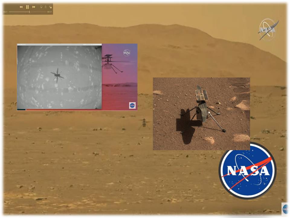 செவ்வாய் கோளில் ஹெலிகாப்டர் பறக்க விட்டு சாதனைப் படைத்தது நாசா – வீடியோ!