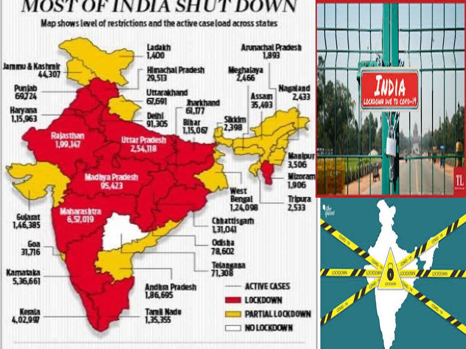 இந்தியாவில் 16 மாநிலங்களில் முழு ஊரடங்கு!