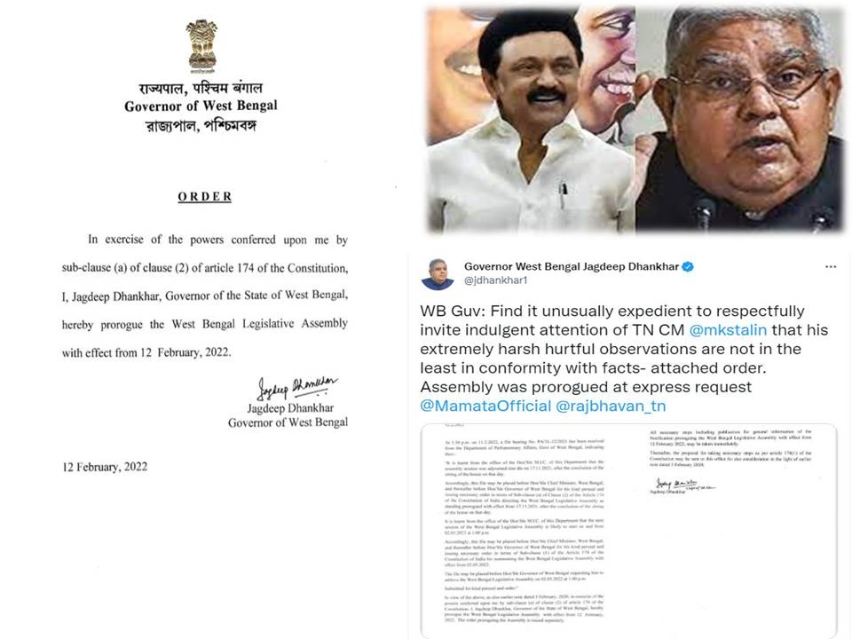 சட்டசபை முடக்கமா? மு.க.ஸ்டாலினுக்கு மேற்கு வங்க கவர்னர் விளக்கம்!