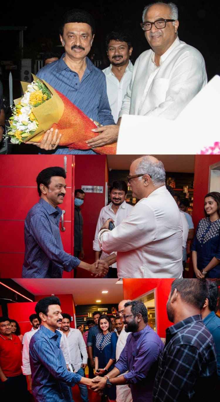 உதயநிதி நடித்த நெஞ்சுக்கு நீதி! முதலமைச்சர் மு.க.ஸ்டாலின் பார்த்துப் பாராட்டு!