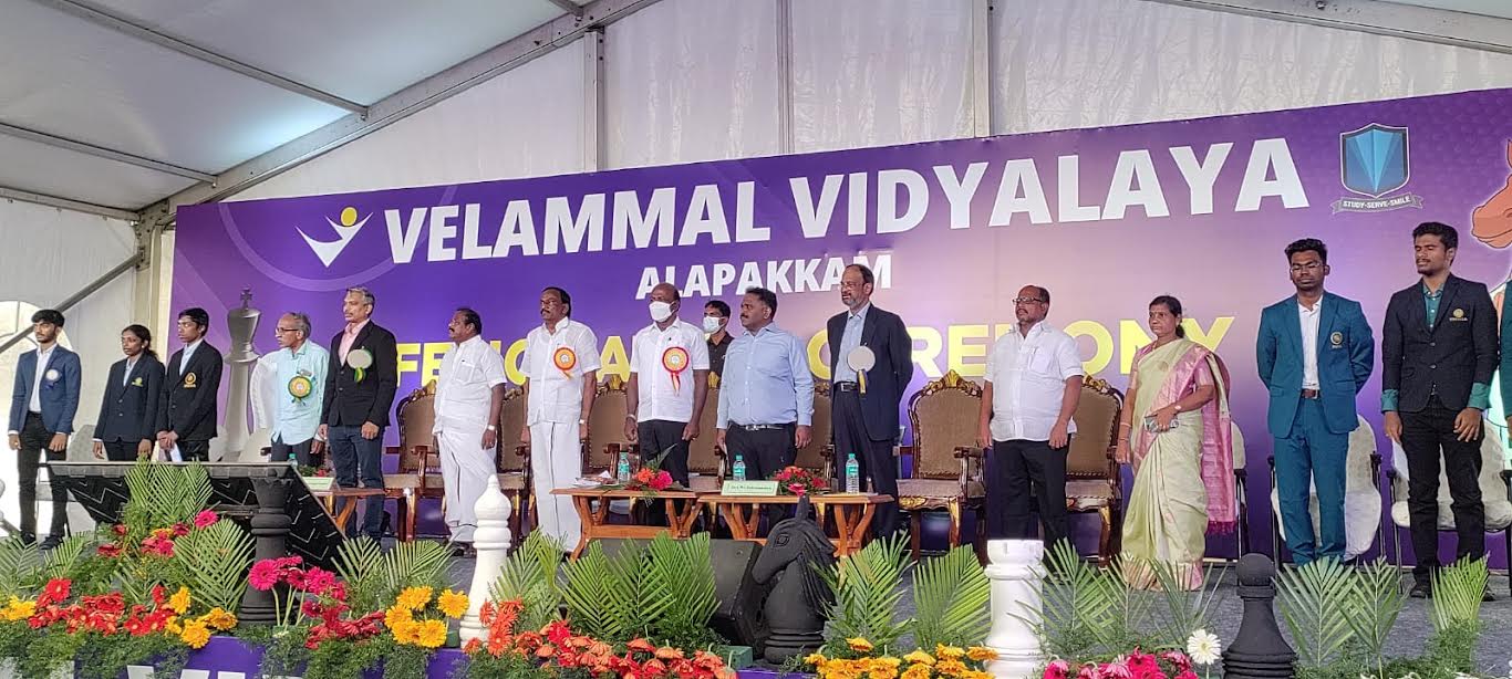 இந்தியா சார்பில் பங்கேற்கும் வேலம்மாள் பள்ளியின் 6 உலக செஸ் சாம்பியன்களை கவுரவிக்கும் நிகழ்ச்சி!