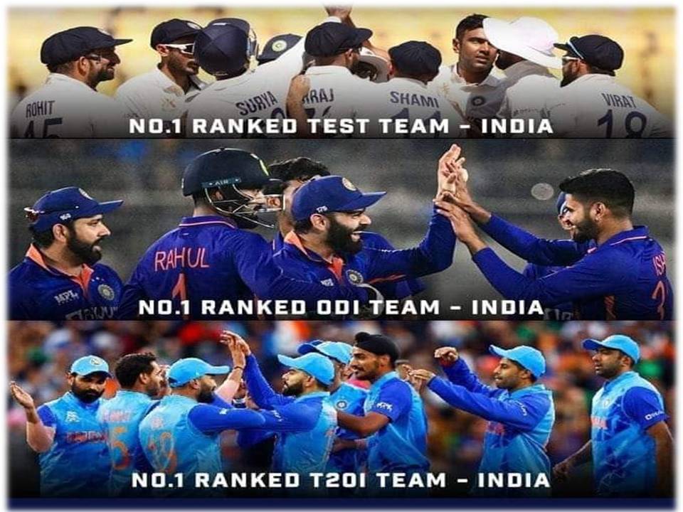 இந்திய அணி இப்ப எல்லாத்துலேயும் நம்பர் 1 -ங்கோ!