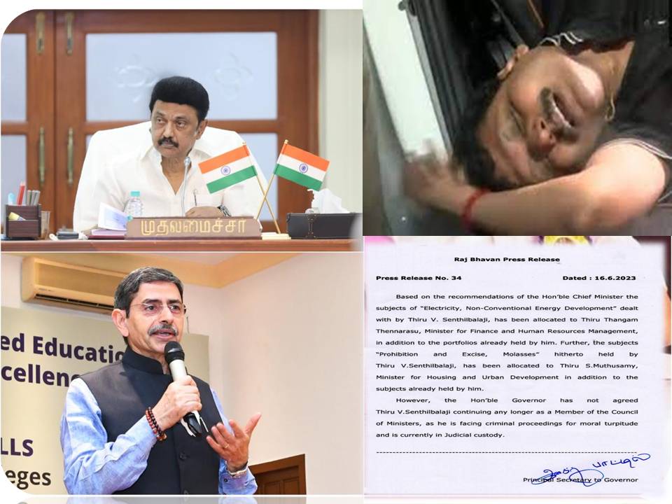 செந்தில் பாலாஜி- இலாகா இல்லாத அமைச்சரா? அஸ்ஸூக்கு புஸ்சூக்கு- கவர்னர் ரியாக்ட்!