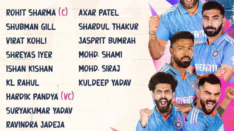 உலகக்கோப்பை தொடர் : இந்திய அணி அறிவிப்பு!
