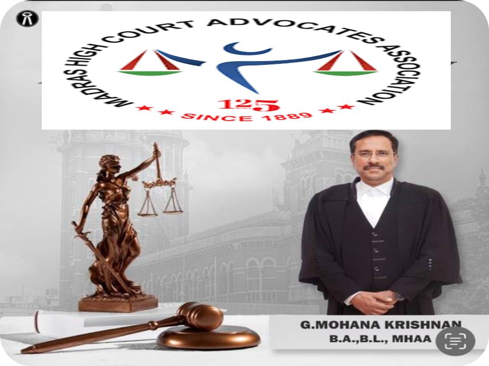 சென்னை ஐகோர்ட் அட்வகேட் அசோசியேசன்  தேர்தல்.. மீண்டும் மோகன கிருஷ்ணன் தேர்வு!