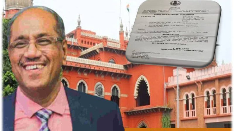 தமிழ்நாடு அட்வகேட் ஜெனரலான ஆர்.சண்முகசுந்தரம் ராஜினாமா!
