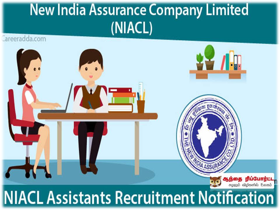 நியூ இந்தியா அஷ்சூரன்ஸ் நிறுவனத்தில் உதவியாளர் பணிவாய்ப்பு!