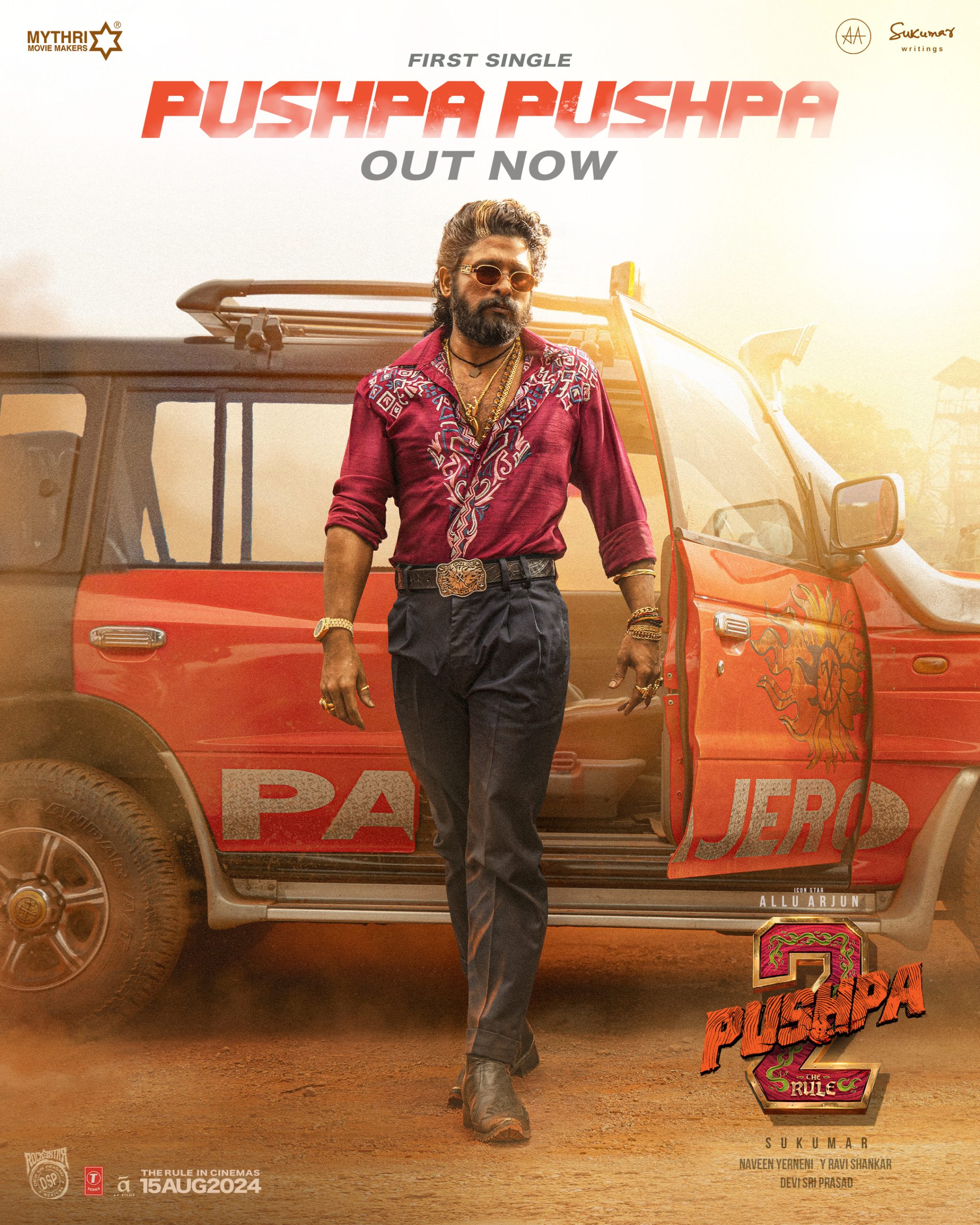 அல்லு அர்ஜூனின் ‘புஷ்பா2: தி ரூல்’ படத்தில் இருந்து ‘புஷ்பா புஷ்பா’ முதல் சிங்கிள் அவுட்!