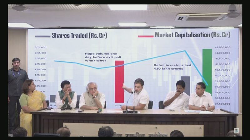 கருத்துக் கணிப்பைக் காண்பித்து களவானித்தனம்- ராகுல் குற்றச்சாட்டு!
