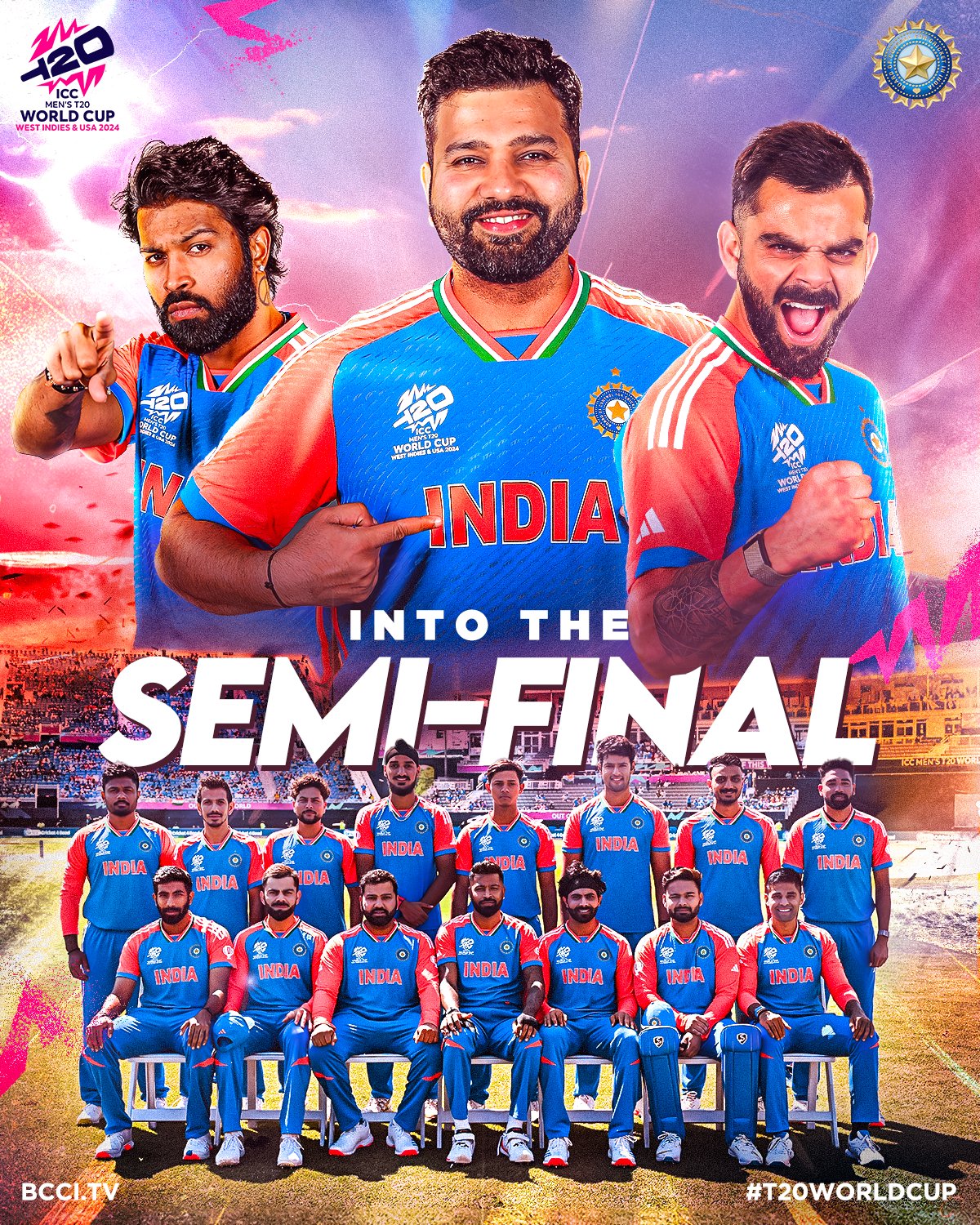 டி20 : ஆஸ்திரேலியாவை  வென்ற இந்திய அணி அரையிறுதி சுற்றுக்கு முன்னேற்றம்!.
