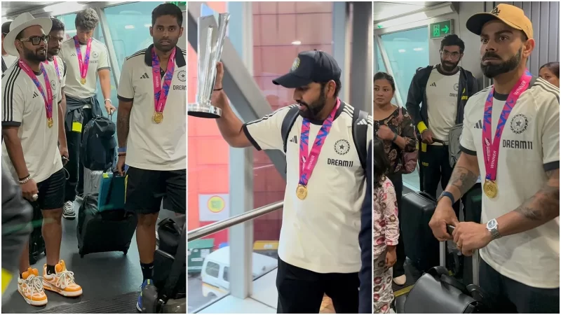 டி20 உலக கோப்பையுடன் தாயகம் திரும்பிய இந்திய வீரர்களுக்கு உற்சாக வரவேற்பு..!