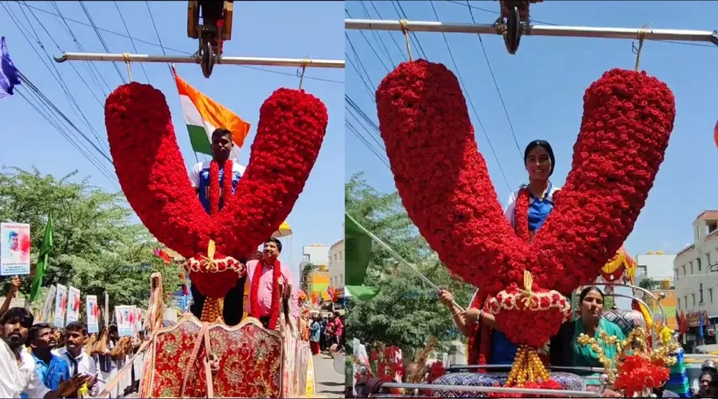 பாராலிம்பிக்கில் பதக்கம் வென்ற மாரியப்பன் & ஷீத்தலுக்கு  சென்னையில் வரவேற்பு!