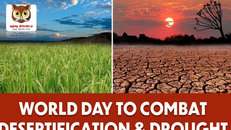 பாலைவனமாதல் மற்றும் வறட்சிக்கு எதிரான போராட்ட நாளின்று!