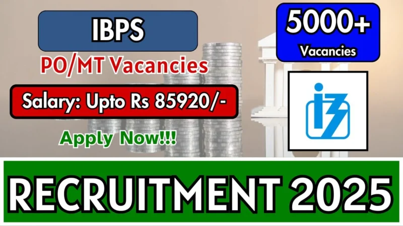 பல்வேறு வங்கிகளில் பணிவாய்ப்பு- ஐபிபிஎஸ் அறிவிப்பு!