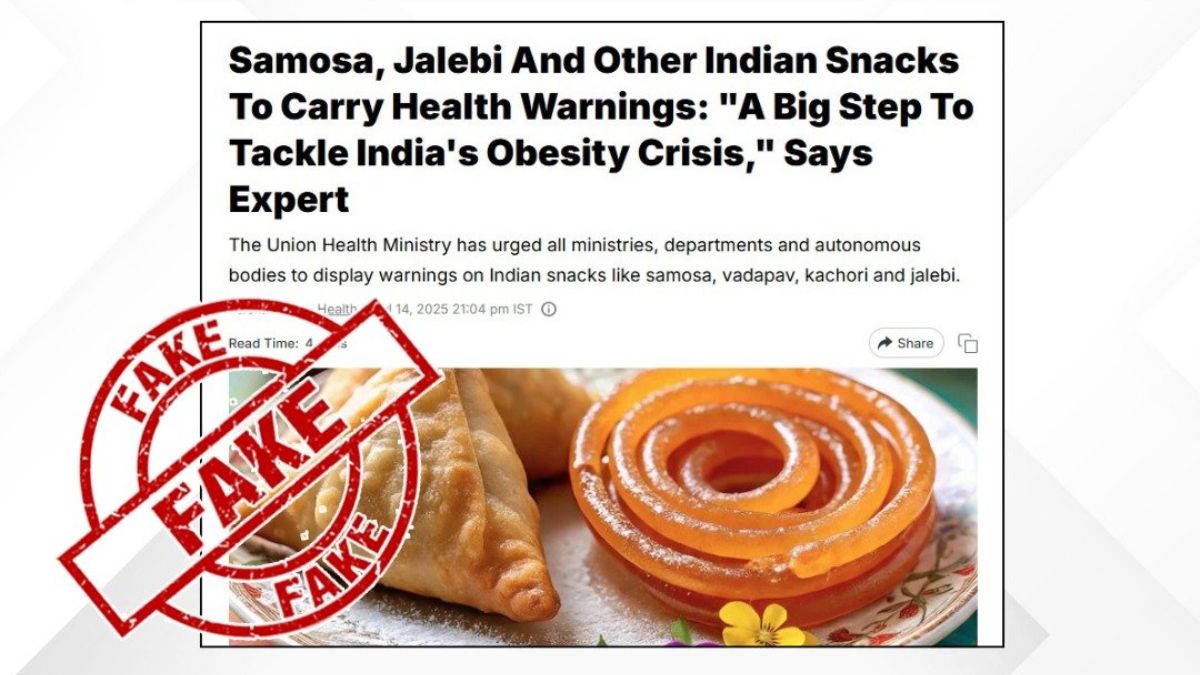 ஜிலேபி, லட்டு, சமோசாக்களுக்கு எச்சரிக்கை லேபிளா?: மத்திய அரசு மறுப்பு!