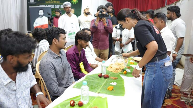 உணவளிக்கும் திட்டம்: ஐஸ்வர்யா ராஜேஷ் துவக்கி வைத்தார்!