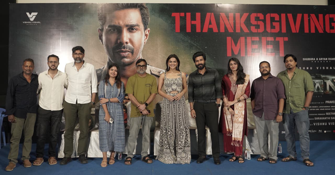 🎬விஷ்ணு விஷாலின் ‘ஆர்யன்’ –  வெற்றிக்கு நன்றி அறிவிப்பு விழா!