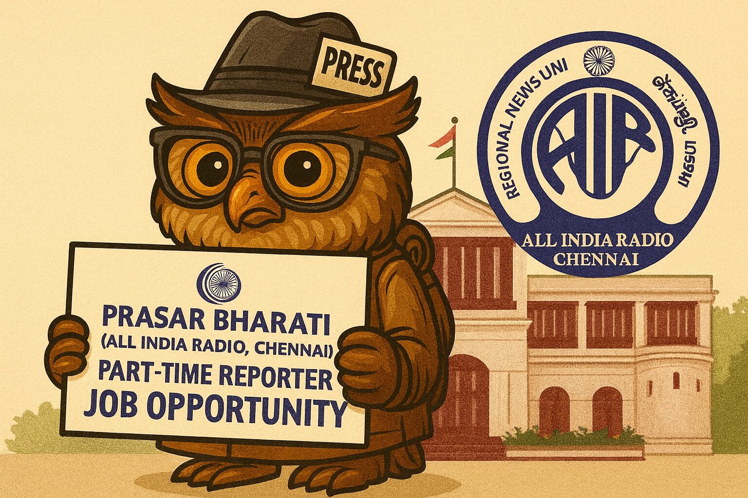 📻பிரசார் பாரதி (அகில இந்திய வானொலி, சென்னை): பகுதி நேர நிருபர்கள் பணி வாய்ப்பு!