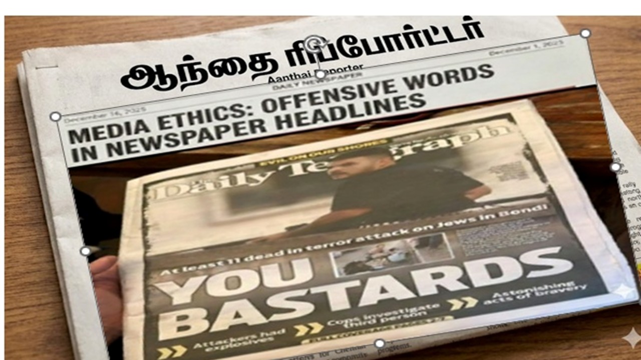📰ஊடக அறம்: செய்தித்தாள் தலைப்பில் எல்லை மீறிய வார்த்தைகள்!