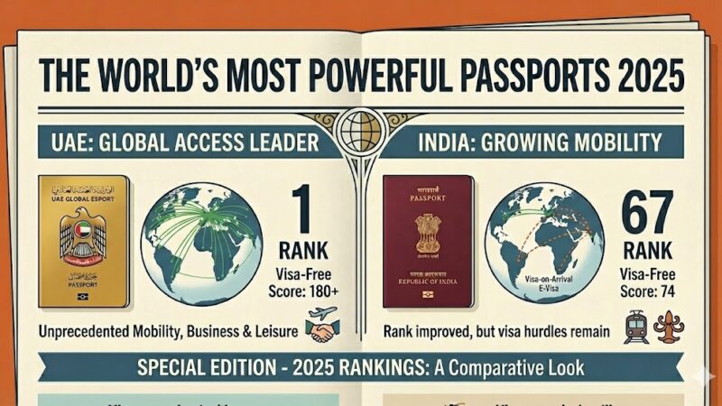 🚀உலகின் சக்திவாய்ந்த பாஸ்போர்ட்டுகள் 2025: UAE ஆதிக்கம் vs. இந்தியாவின் ரேங்க்? 🇮🇳