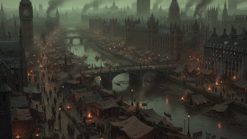 வீழ்ந்த லண்டன்: வீடற்றோர் கூடாரங்களால் நிரம்பிய தலைநகரம்!