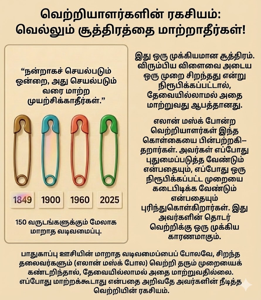 “சிறந்த வழிமுறையைச் சிதைக்காதீர்கள்: வெற்றியாளர்களின் ‘சைலண்ட்’ ரகசியம்!”!