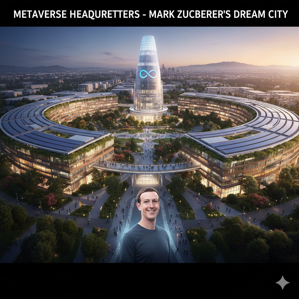🏢ஃபேஸ்புக்கின் (மெட்டா) புதிய வளாகம்: மார்க் ஜுக்கர்பெர்க்கின் கனவுத் திட்டம்!