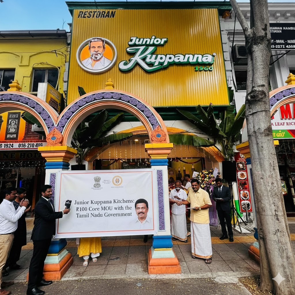 🍽️ஜூனியர் குப்பண்ணா: தமிழக அரசுடன் ₹100 கோடி MoU!