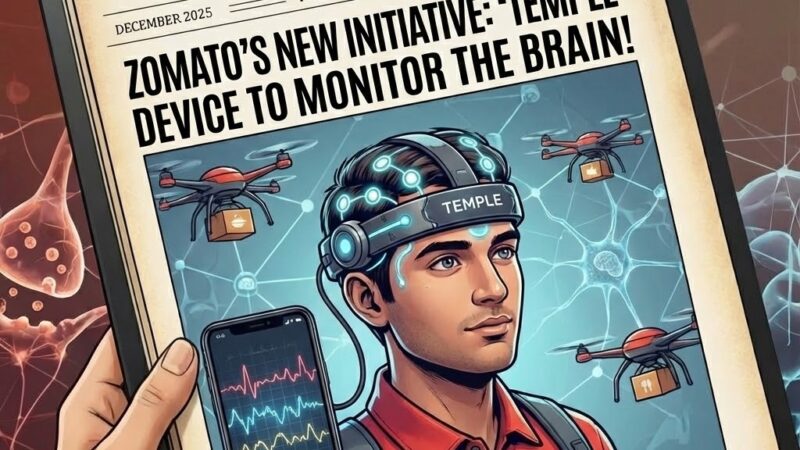 🧠ஜோமேட்டோவின் புதிய முயற்சி: மூளையைக் கண்காணிக்க ‘டெம்பிள்’ (Temple) சாதனம்!