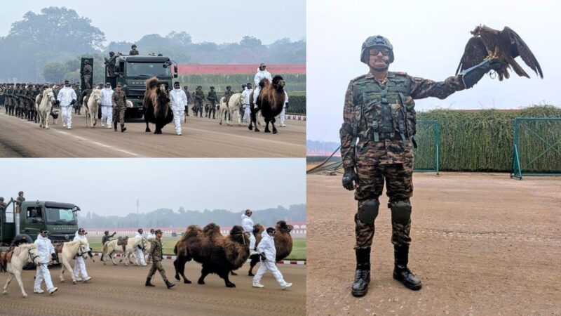 குடியரசு தின விழாவில் ராணுவ விலங்குகள் படையின் வரலாற்று அணிவகுப்பு