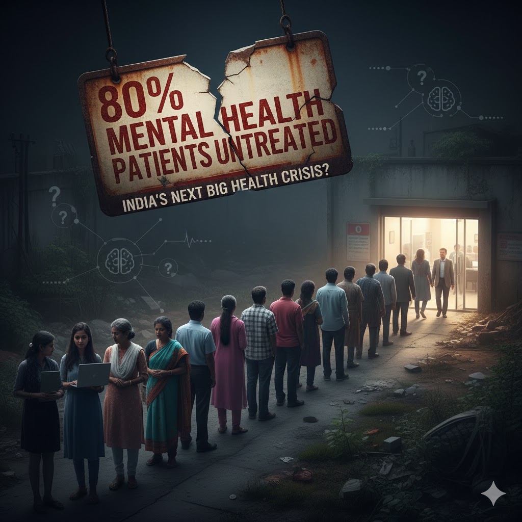 சிகிச்சை பெறாத 80% மன நோயாளிகள்: இந்தியாவின் அடுத்த சுகாதாரப் பேரிடர்?