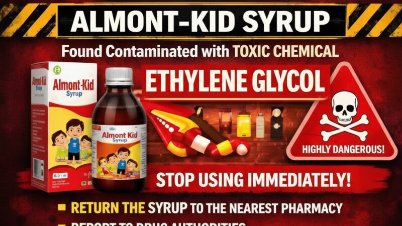 குழந்தைகளுக்கான ‘அல்மாண்ட்’ சிரப்பில் நச்சு!