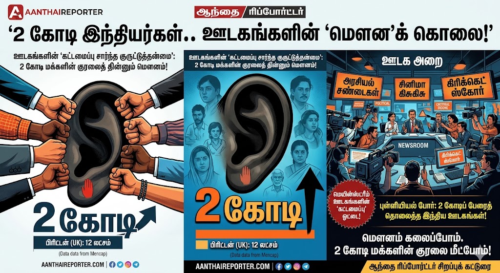 2 கோடி இந்தியர்கள்.. ஊடகங்களின் ‘மௌன’க் கொலை!