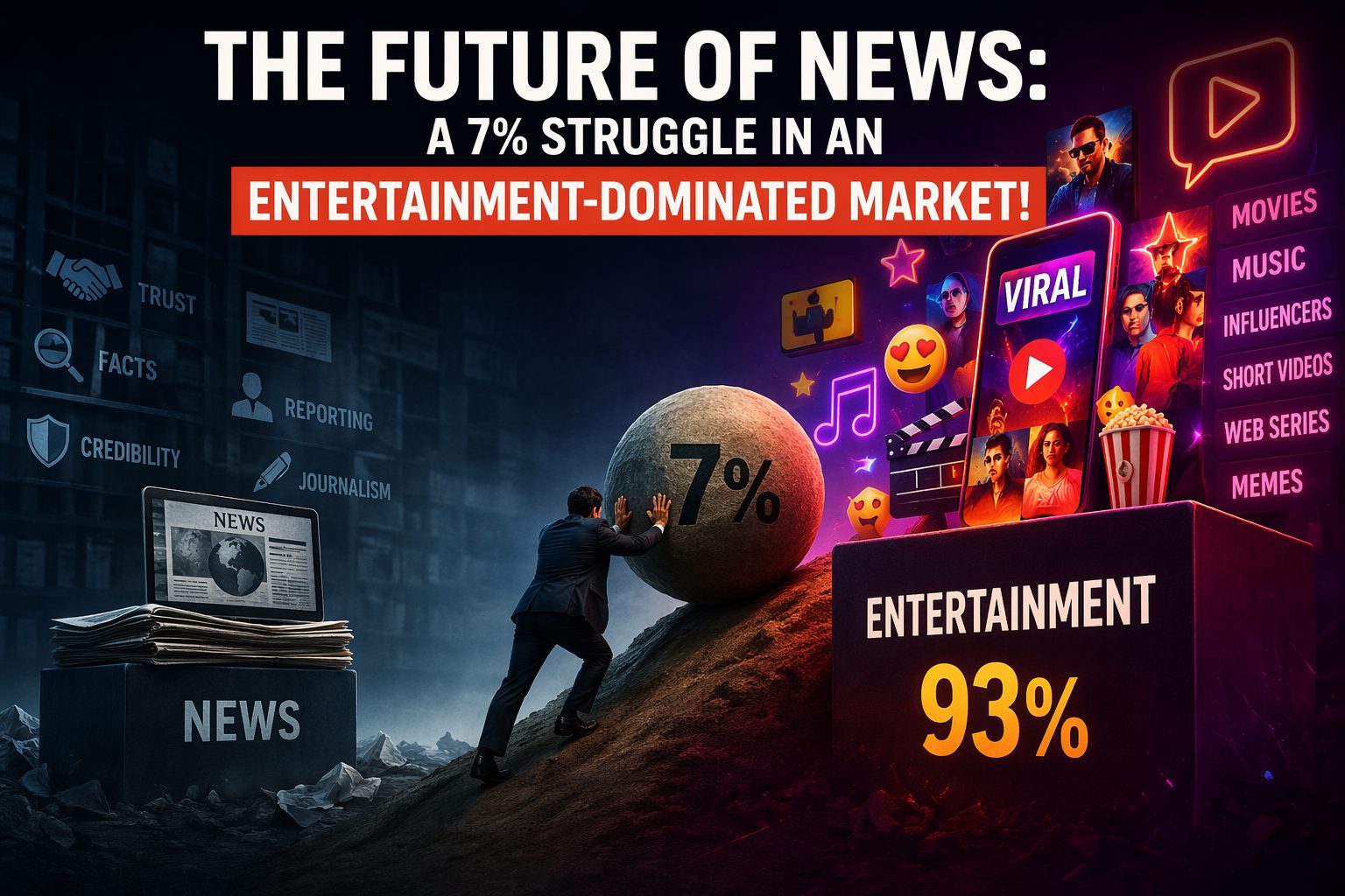 செய்திகளின் எதிர்காலம்:பொழுதுபோக்குச் சந்தையில் 7 சதவீதப் போராட்டம்!