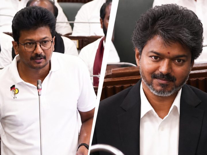 விசில் புரட்சி vs விவாத அரசியல்:சட்டமன்றத்தில் விஜய் – உதயநிதி நேருக்கு நேர்!