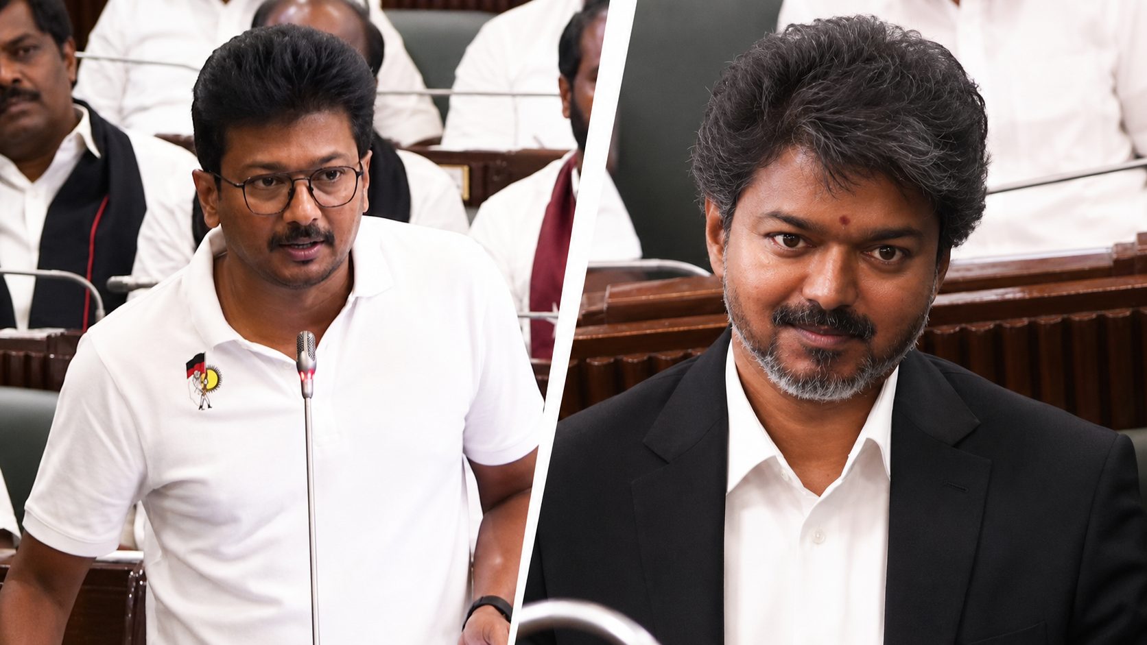 விசில் புரட்சி vs விவாத அரசியல்:சட்டமன்றத்தில் விஜய் – உதயநிதி நேருக்கு நேர்!