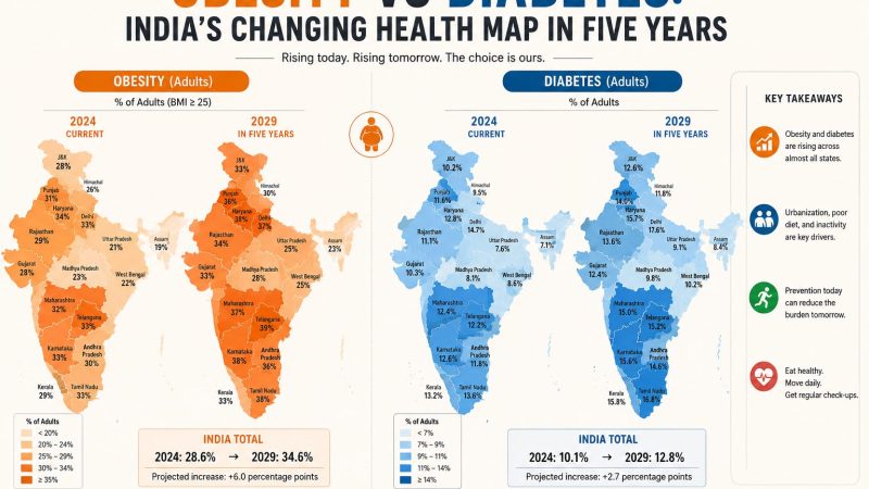 உடல் பருமன் VS நீரிழிவு: ஐந்தாண்டுகளில் மாறிய இந்தியாவின் ஆரோக்கிய வரைபடம்!