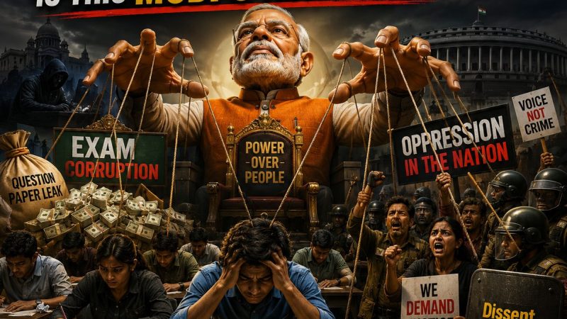 தேர்விலும் ஊழல், தேசத்திலும் ஒடுக்குமுறை:இதுதான் மோடியின் ‘புதிய இந்தியா’வா?