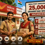 இந்திய தபால் துறையில் 25,000+ கிராம அஞ்சல் சேவகர் பணியிட வாய்ப்பு!