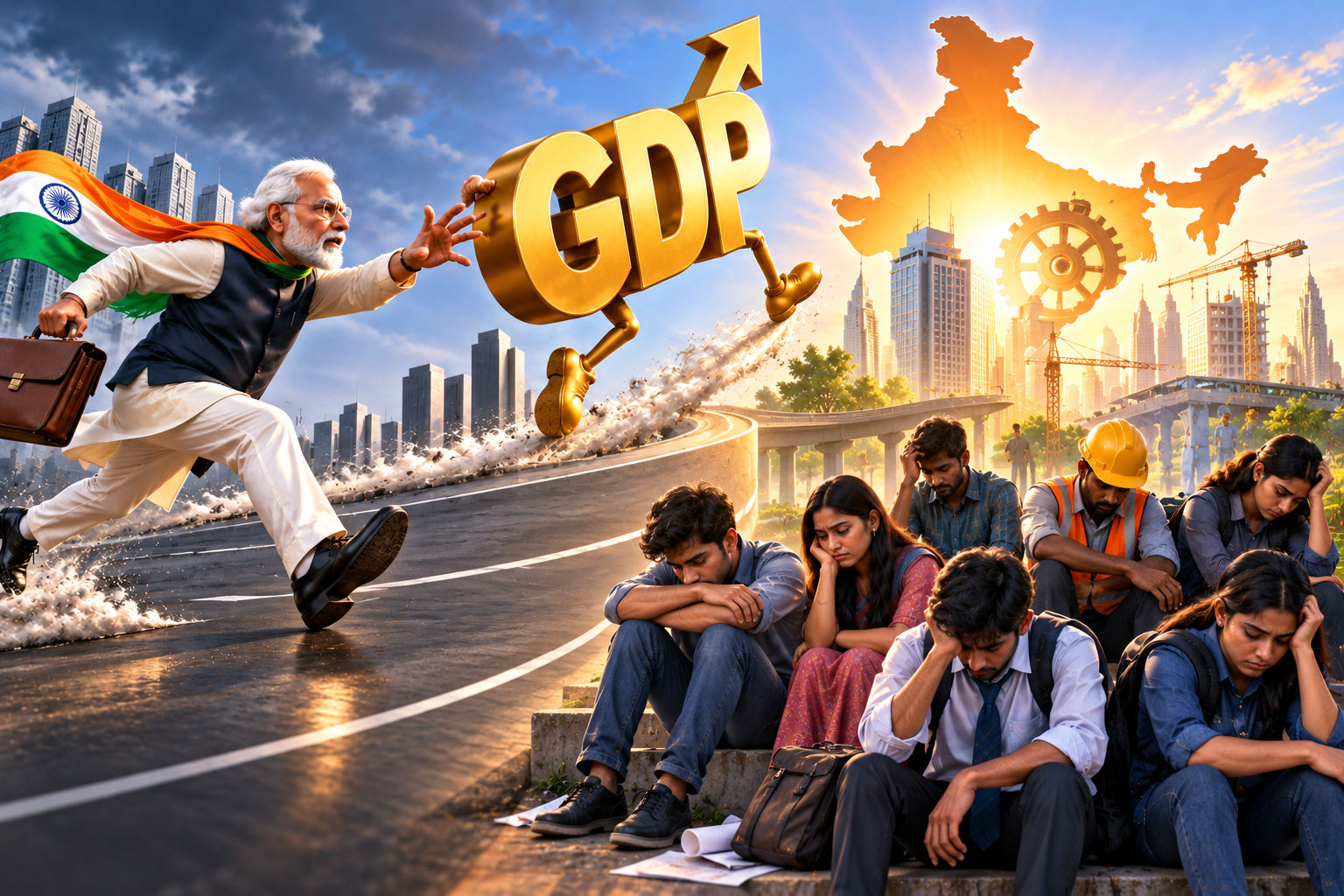 ஜிடிபி துரத்தலை நிறுத்துக!- வேலைவாய்ப்பில் கவனம் செலுத்த இந்தியாவுக்கு எச்சரிக்கை!