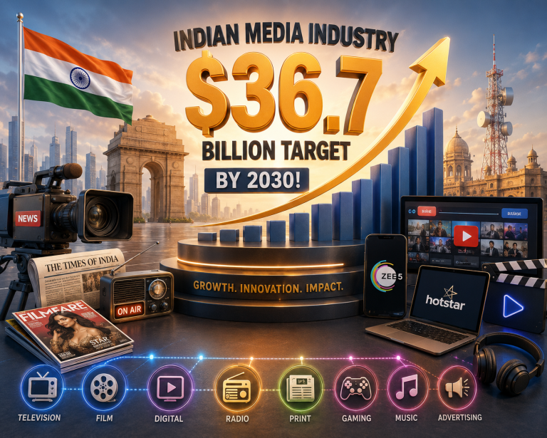 இந்திய ஊடகத் துறை:2030-க்குள் 36.7 பில்லியன் டாலர் இலக்கு!