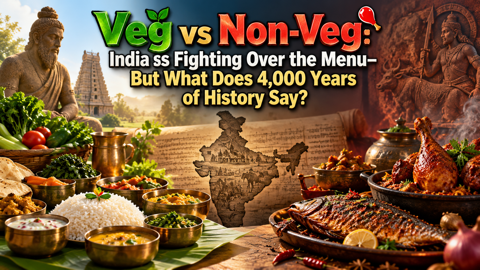 சைவம் Vs அசைவம்:தட்டுகளில் மோதும் விவாதமும் இந்தியாவின் பன்முக உணவு வரலாறும்!